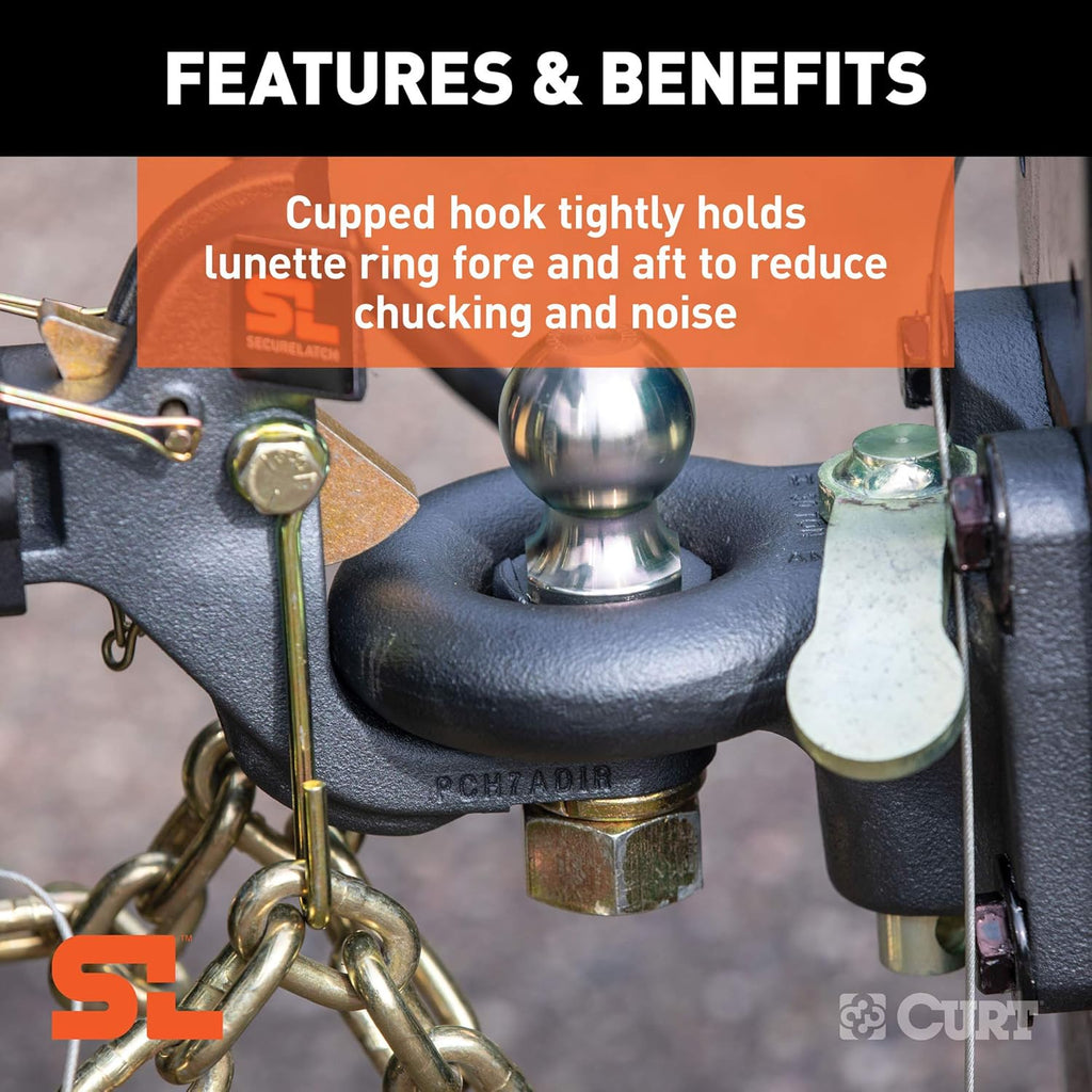 2-Inch Ball and Pintle Hitch Combination, 2-in Shank, 14,000 Pounds O19177