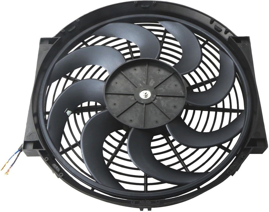 Black 12V Electric Radiator Fan Mounting Kit 14 Inch Set of 2 F1679