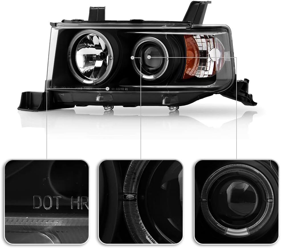 Black Housing Projector Headlights Headlamps U294186