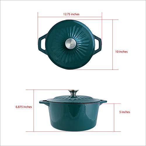 Enameled Cast Iron Dutch Oven with Lid, 5-Quart B565