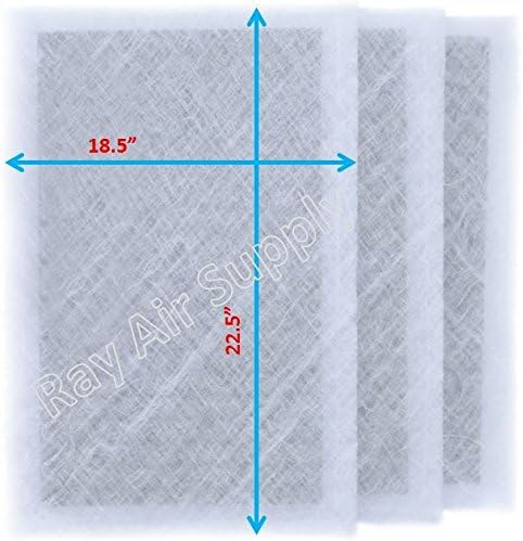 20x25 Air Cleaner Replacement Filter Pads (3 Pack) White I828820