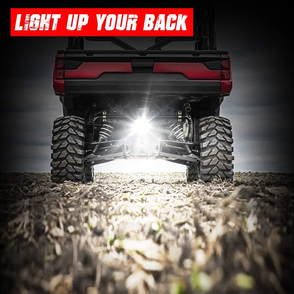 27W LED Backup Light for Polaris Ranger Crew 1000 XP Rear Below Cargo Reverse Flood Light Bar Pack of 2 E13663