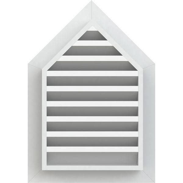 24 inch x 24 inch Peaked Top Gable Vent PVC L7598