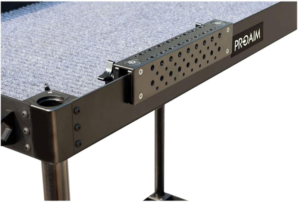 6” Accessory Rail Plate with ¼”-20 & 3/8”-16 Threaded Holes, CNC Aluminum J702906