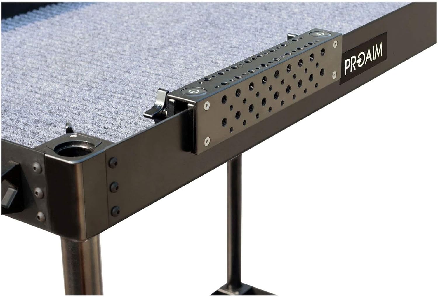 6” Accessory Rail Plate with ¼”-20 & 3/8”-16 Threaded Holes, CNC Aluminum J702906