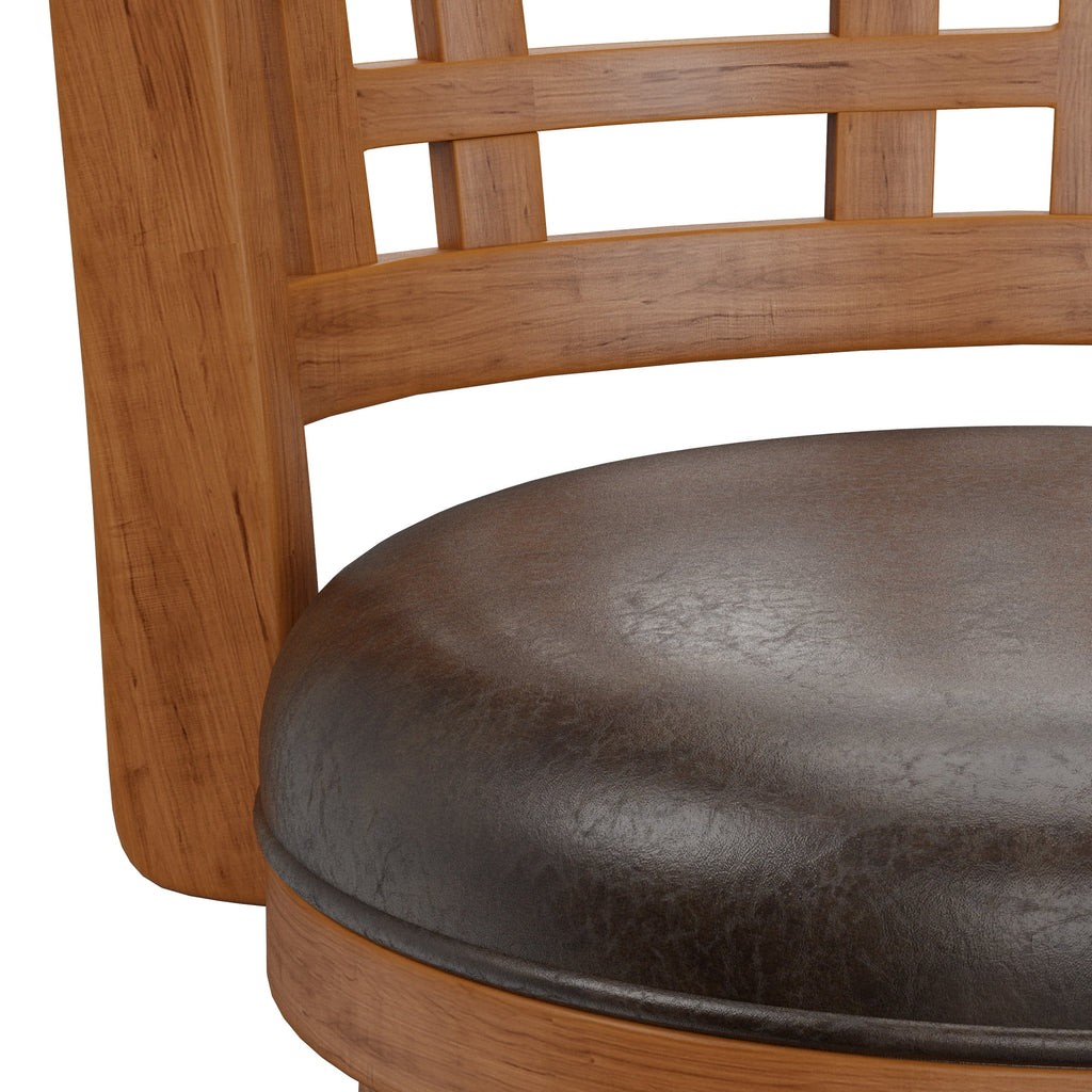 Oak Swivel Counter Height Stool F56287