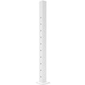 Textured White Cable Stair Bottom Post P78425