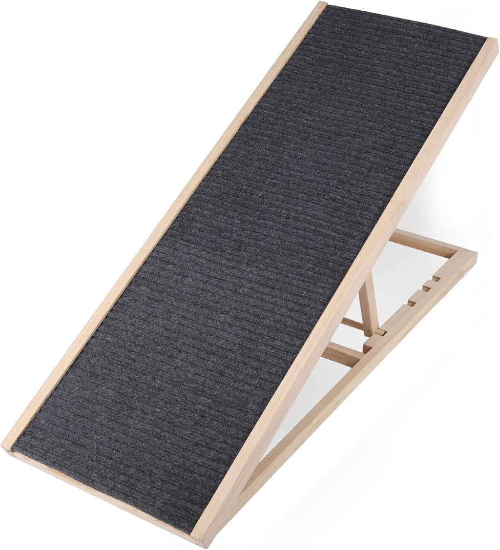 Wooden Pet Ramp with Non Slip Carpet Surface N45126