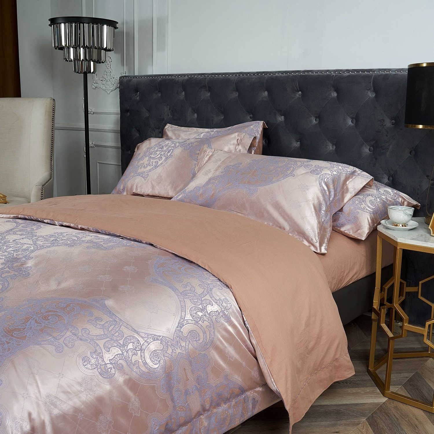 King 6 Pieces Cotton Duvet Cover Set W168453