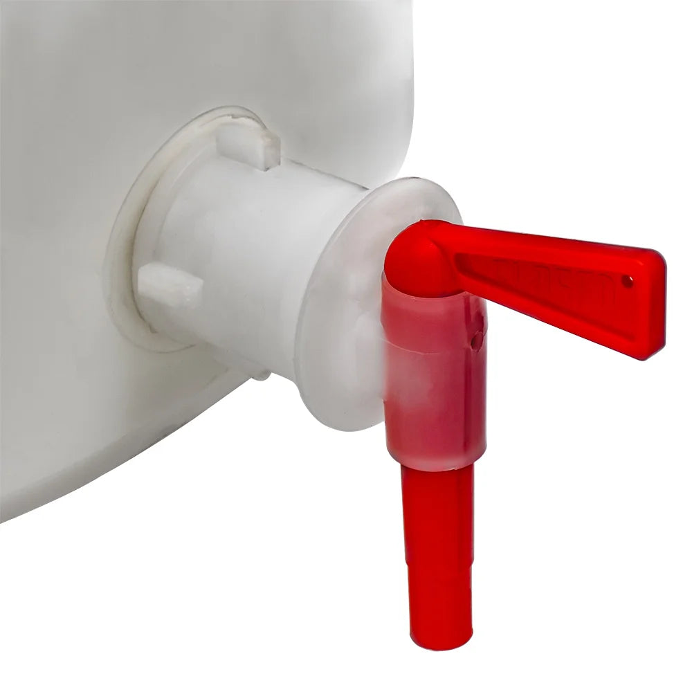 6 gal. Round White Plastic Beverage Dispenser M7644