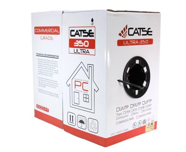 Orange 24 AWG 1000ft Cat5e Riser Bulk Ethernet Cable Y374