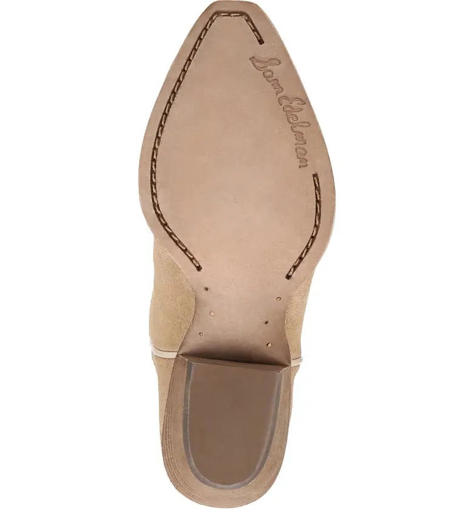 Sand Suede Pointed Toe Western Boots L1466