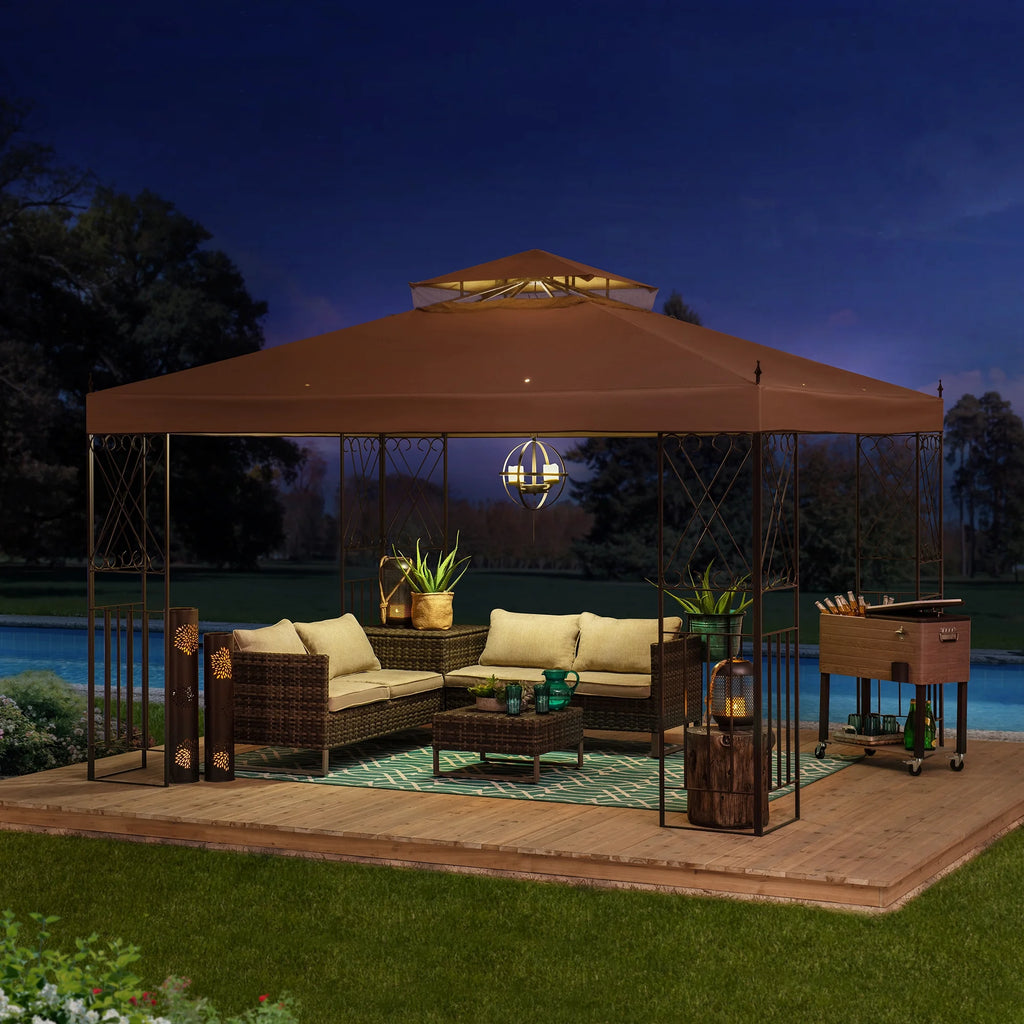 10 x 12 ft. 2 Tiered Steel Gazebo I1785