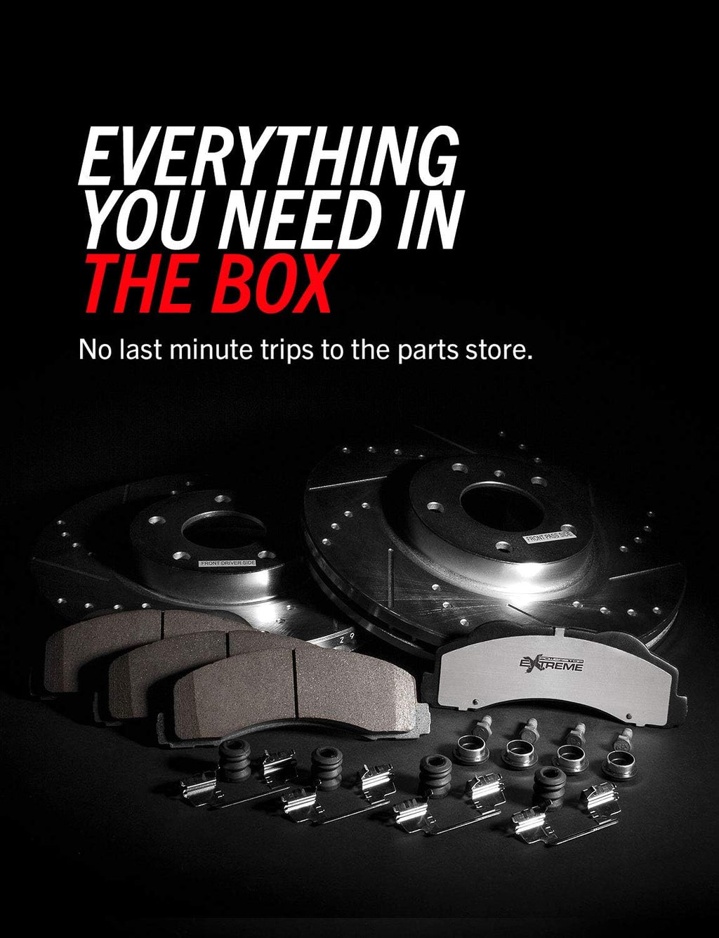 Front Z36 Carbon Fiber Ceramic Brake Pads and Drilled Slotted Brake Rotors T702003