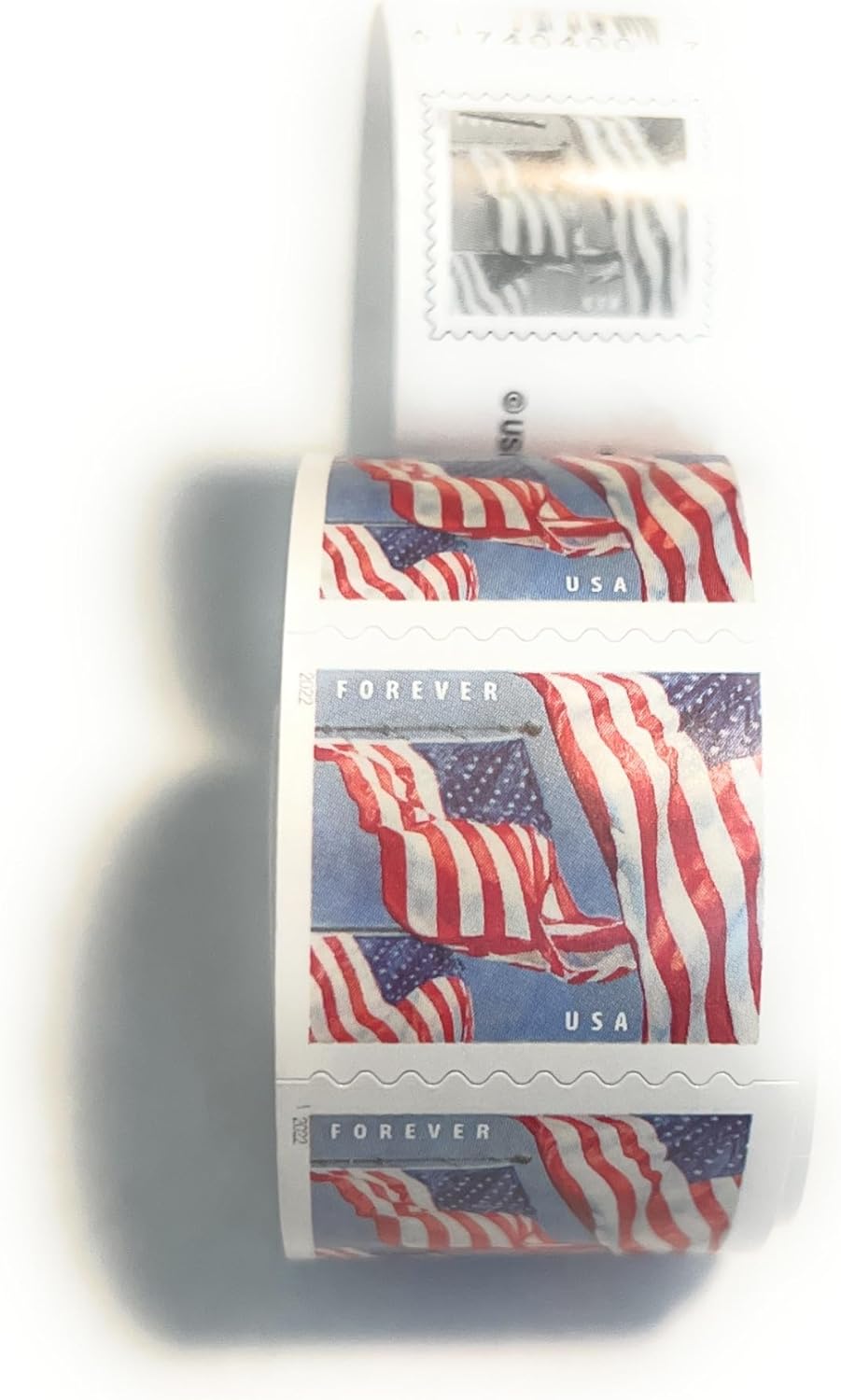 100 Roll US Flag Postage Stamps B60806