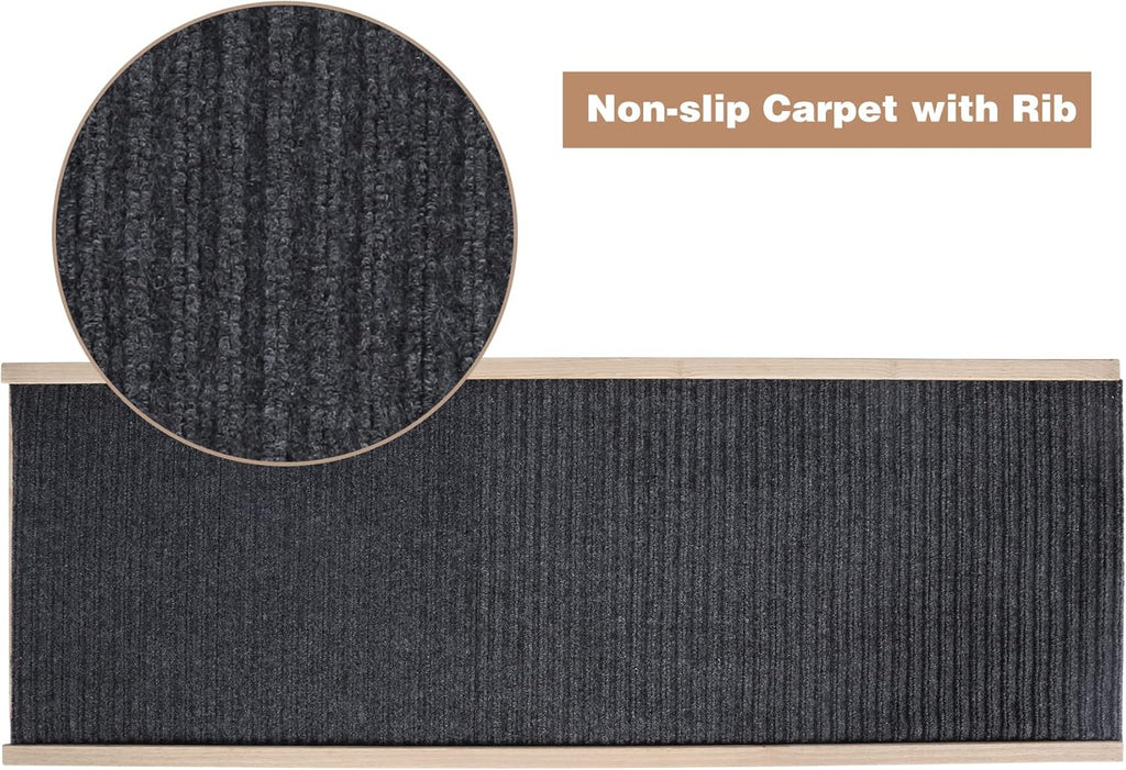 Wooden Pet Ramp with Non Slip Carpet Surface N45126