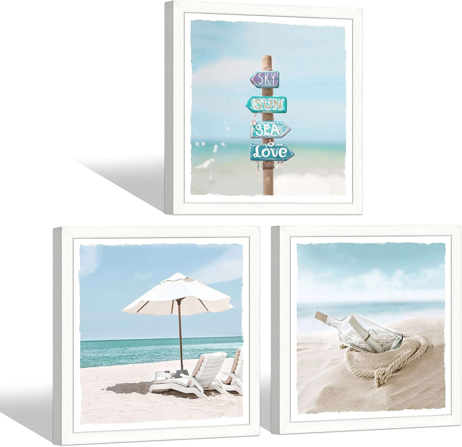 13''x13'' Framed Beach Shell Wall Art P7438