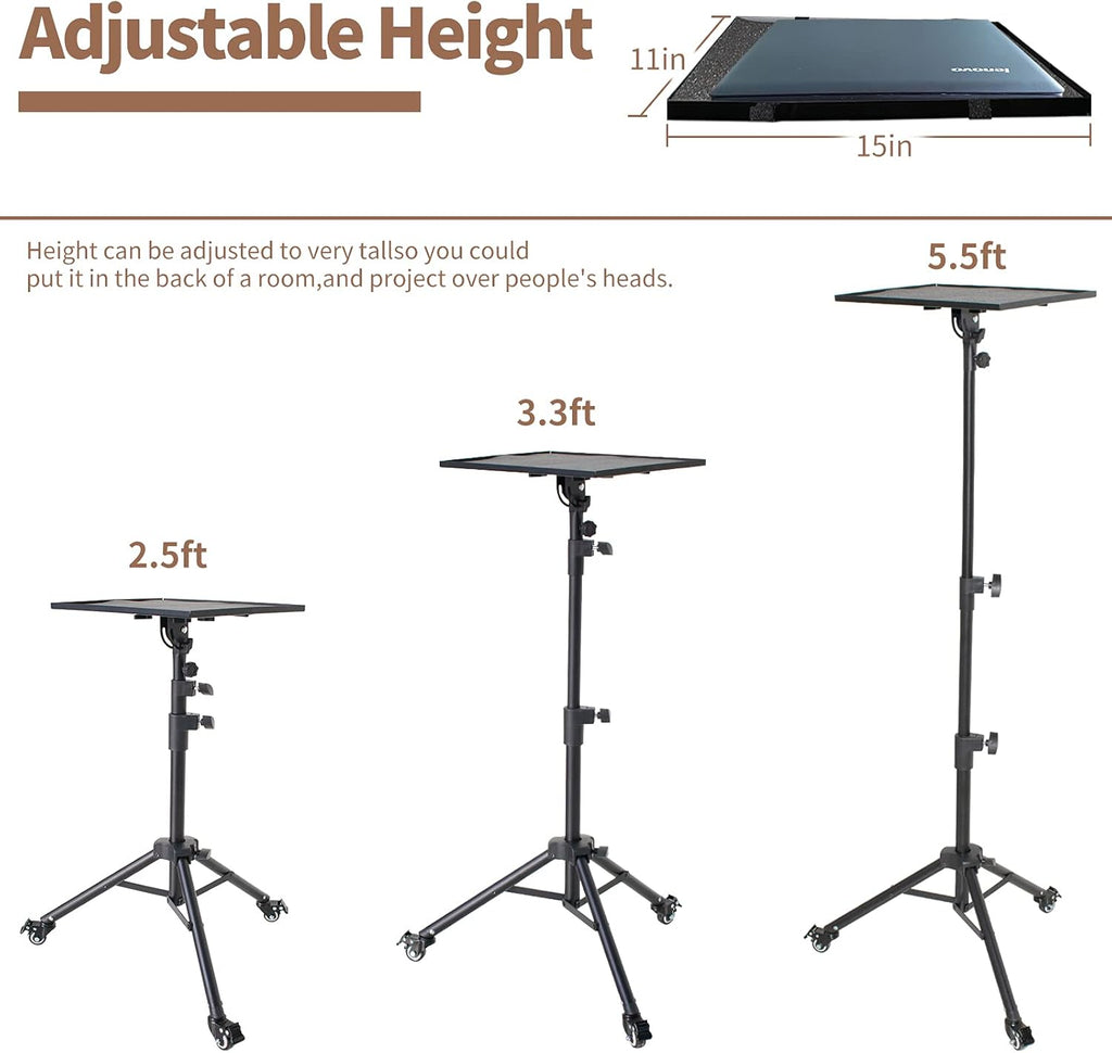 Adjustable Height Metal Laptop Tripod Stand, Pack of 2 W9382