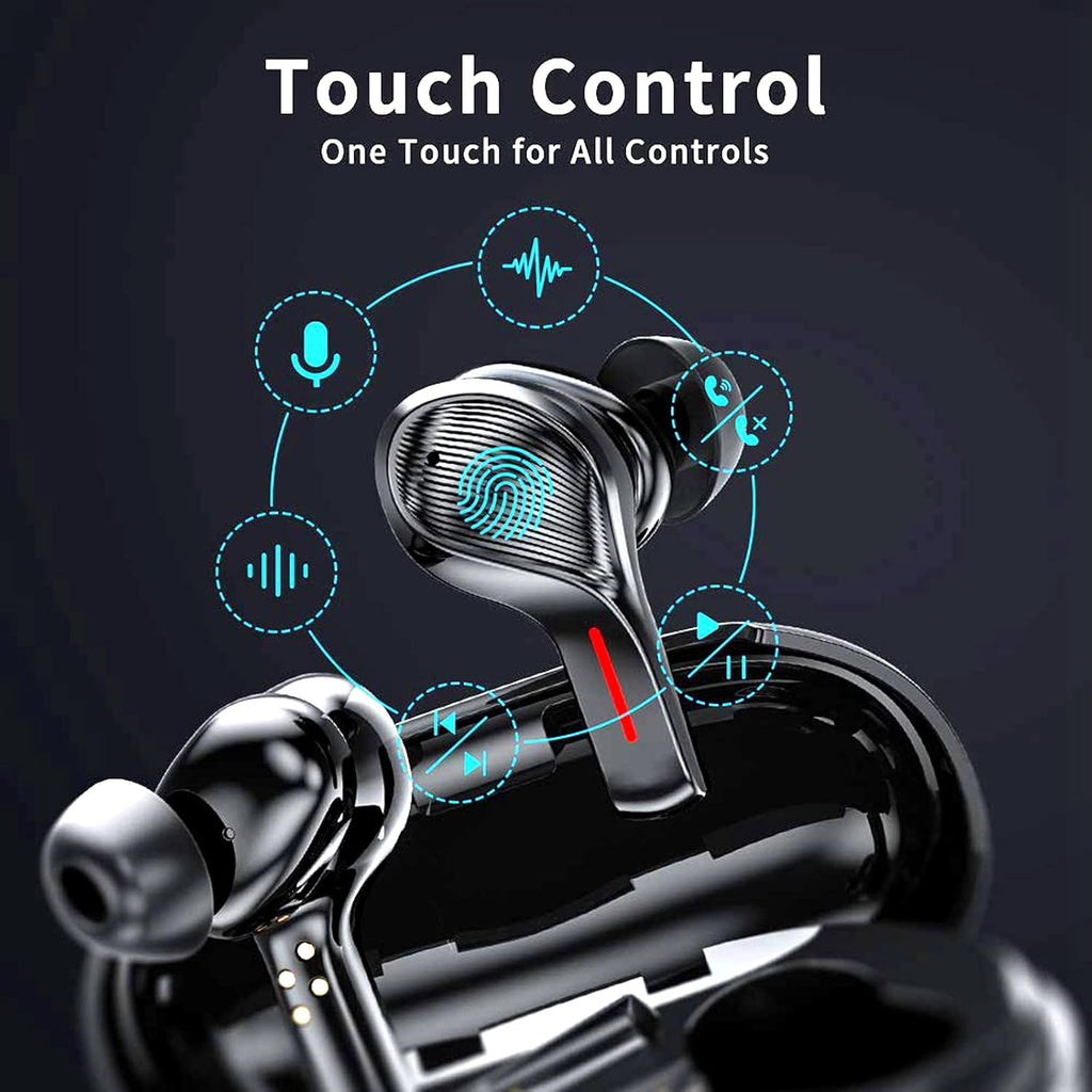 True Wireless Earbuds with 4 Microphones, ANC 8.0 Noise Reduction, Graphene Driver, USB C, 40H Playtime, IPX7 Waterproof, Pack of 2 T735