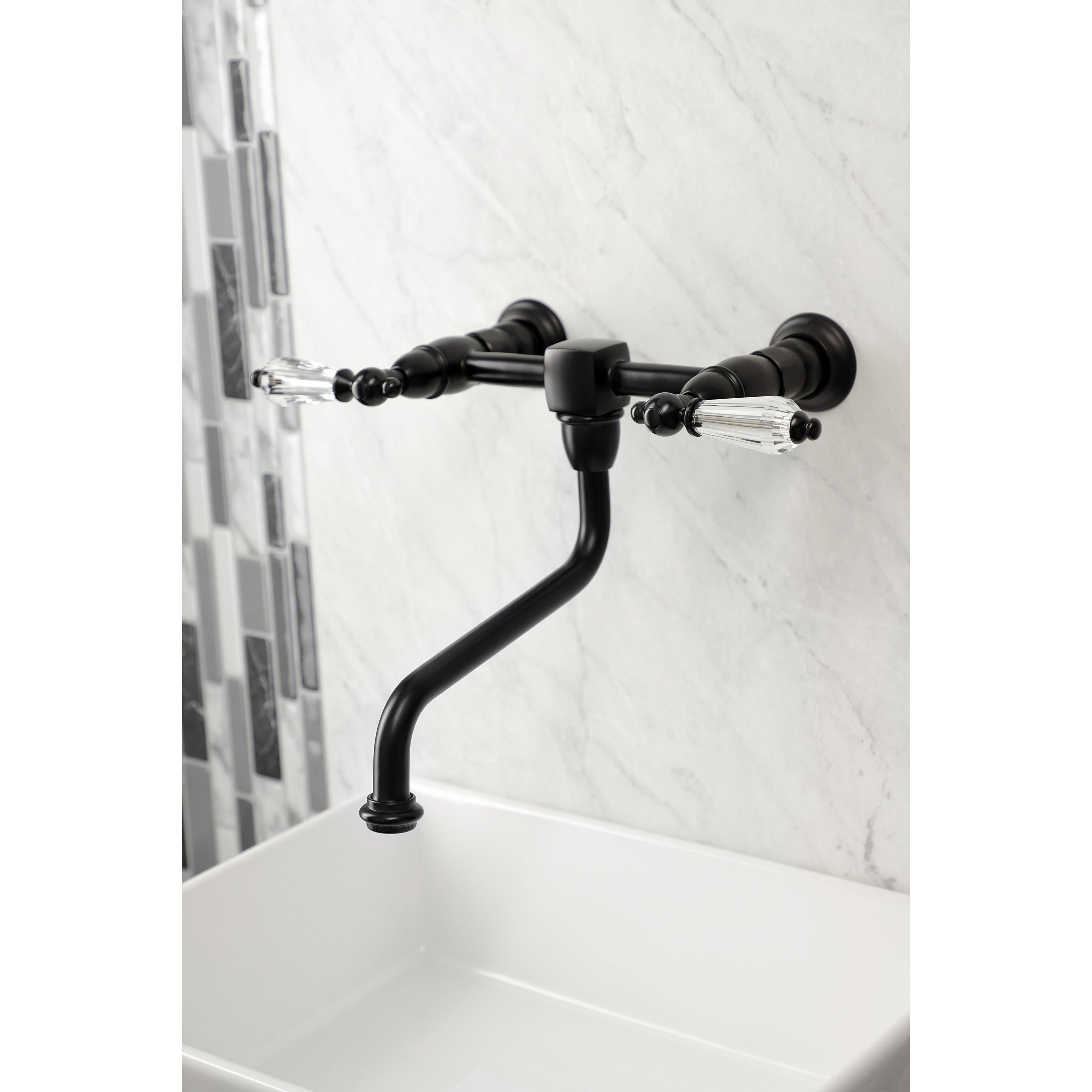 Polished Brass Wall Mount Vessel Sink Faucet O6554