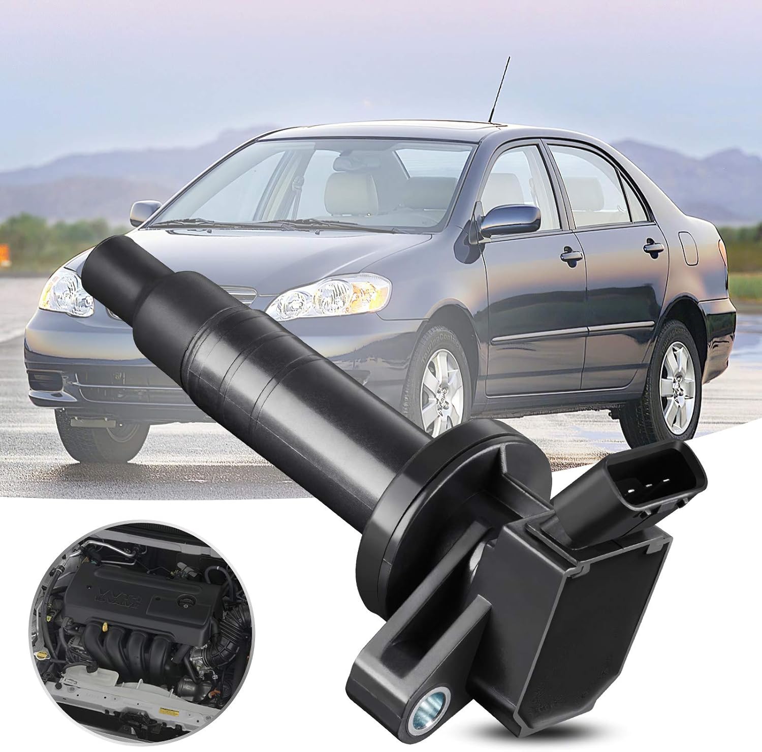 Set of 4 Ignition Coil Pack for Toyota Camry Corolla Highlander Matrix RAV4 Solara, 2010-2012 Lexus HS250h, 2009-2010 Pontiac Vibe, 2005-2010 Scion TC 2.4L L4 B75607