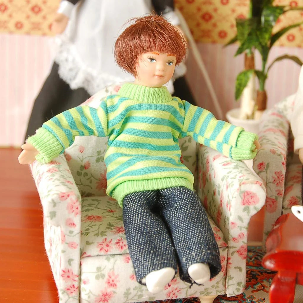 1/12 Dollhouse Miniature Porcelain Doll Figures O800