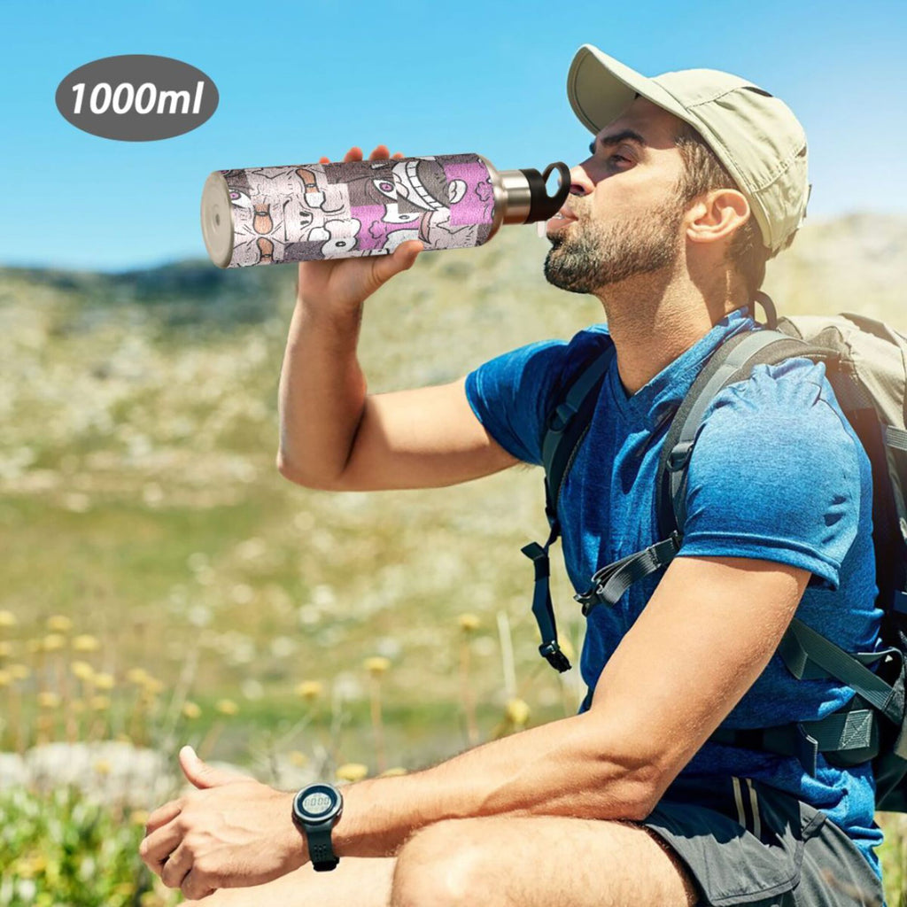 Stainless Steel Insulated Water Bottle with Straw Lid C48842