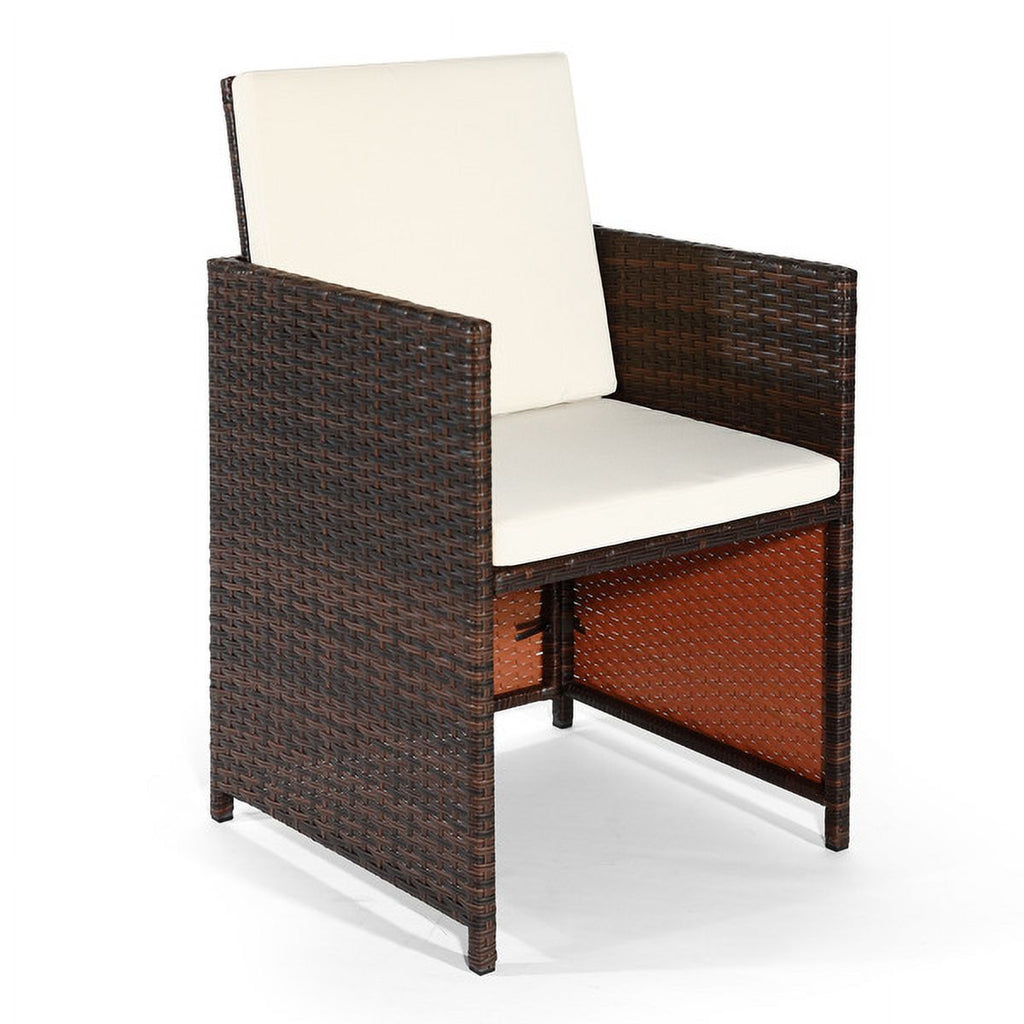 5-Piece PE Rattan Outdoor Dining Set U790541