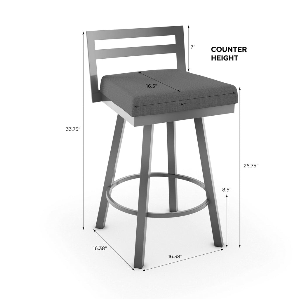 Brown Swivel Counter Stool W6654