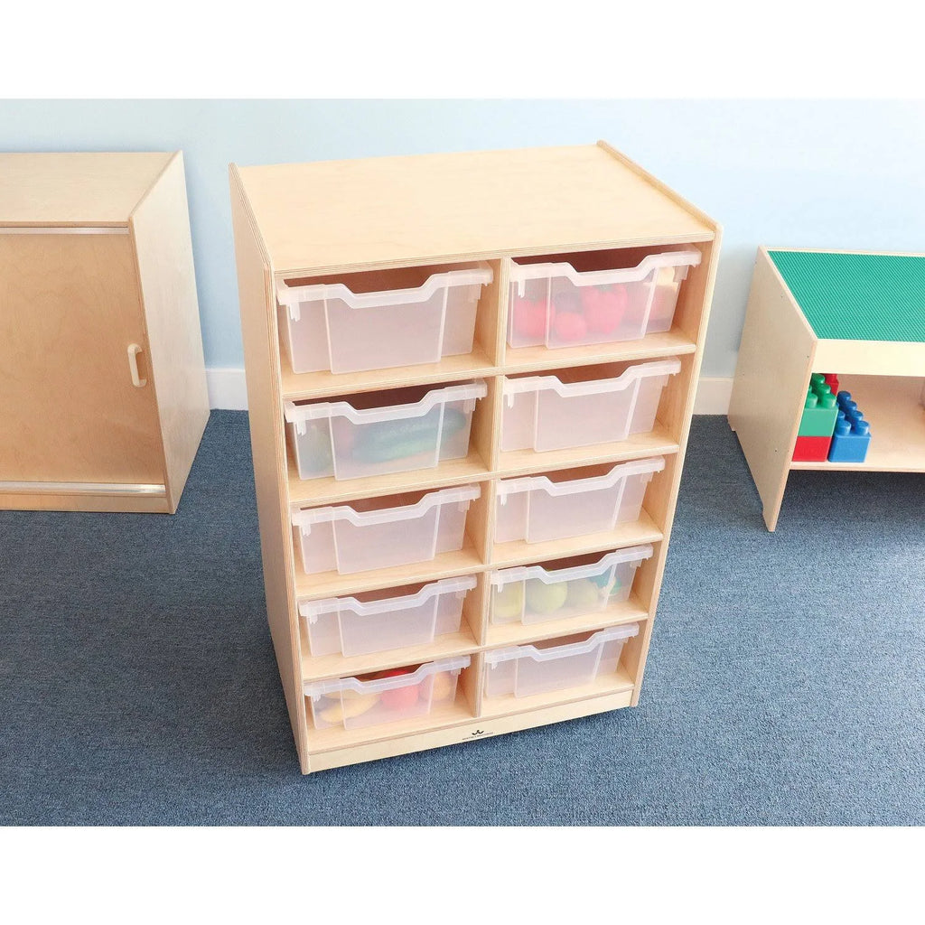10 Cubby Mobile Tray Storage Cabinet H172742