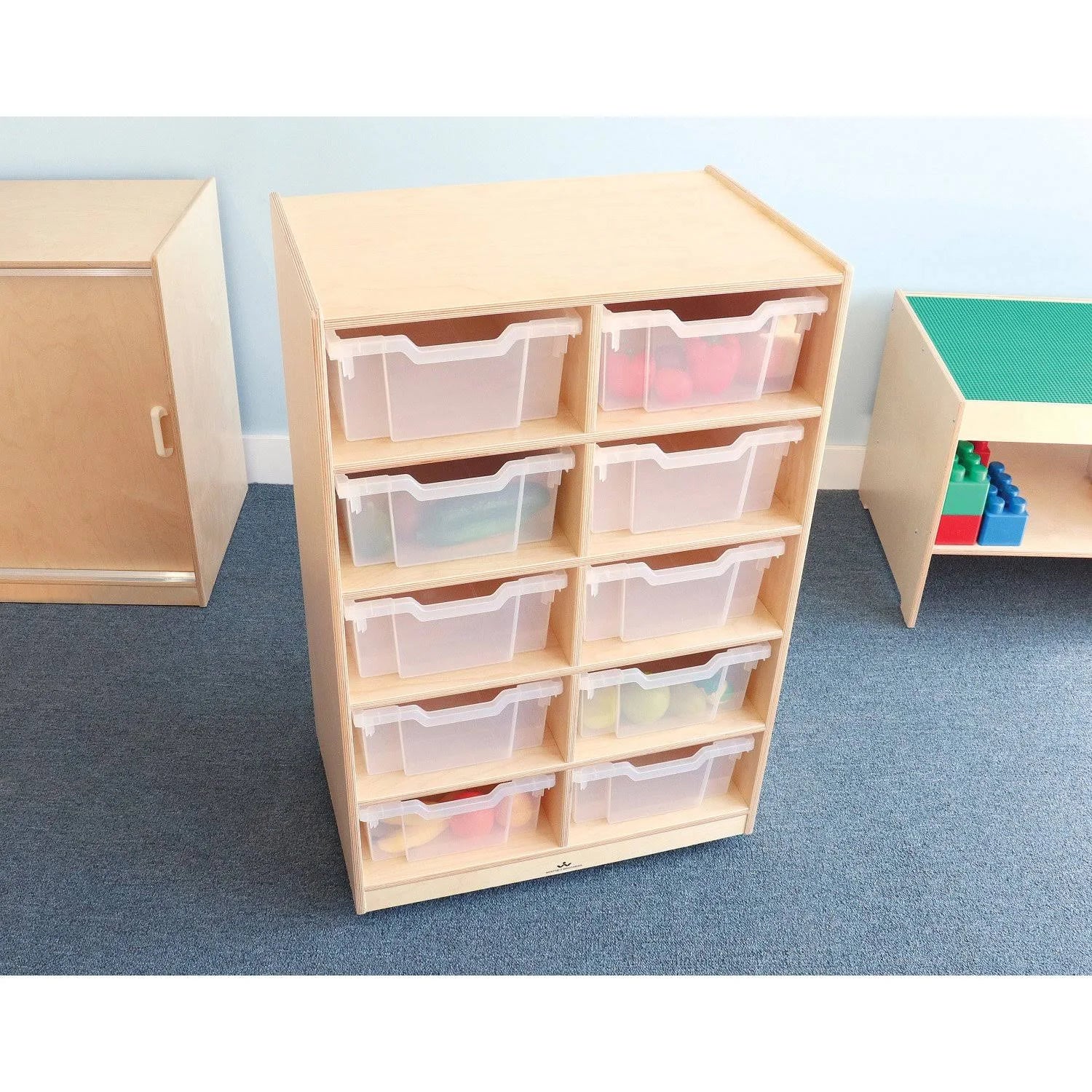 10 Cubby Mobile Tray Storage Cabinet H172742