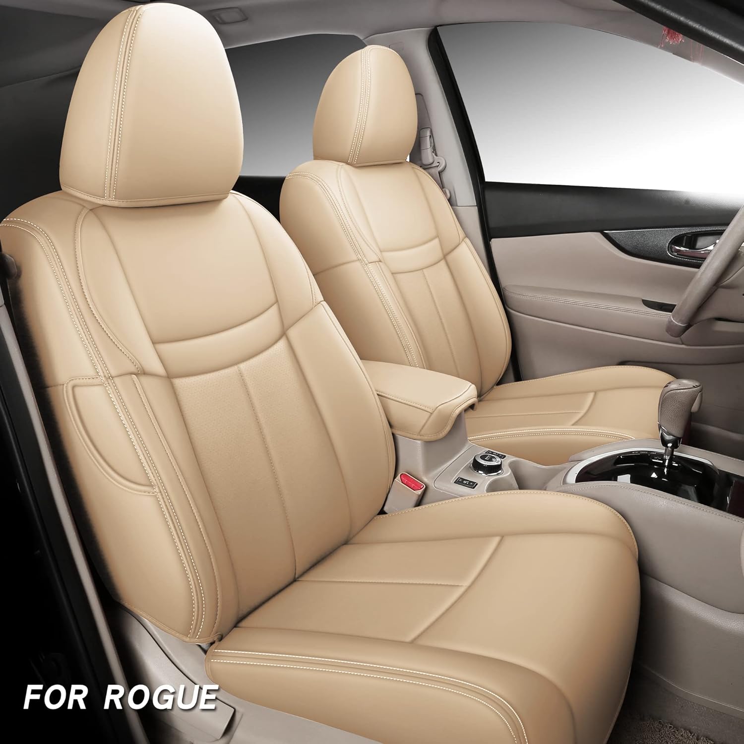 Full Coverage Faux Leather Car Seat Covers for Nissan Rogue G8005