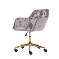 Grey Crush Office Chair with Gold Metal Legs L99355