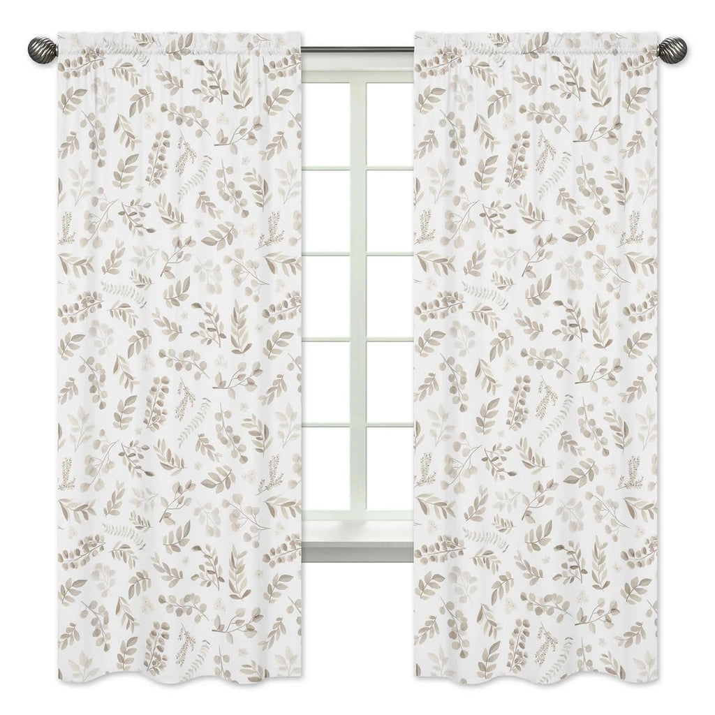 Botanical Taupe Window Panels, Set of 2 L322817