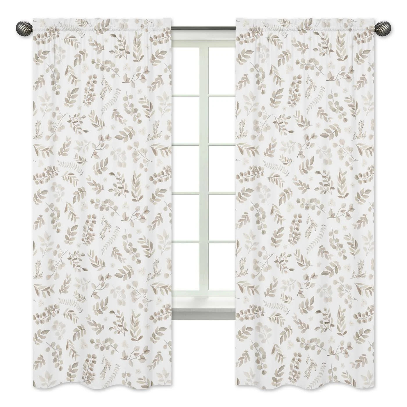 Botanical Taupe Window Panels, Set of 2 L322817