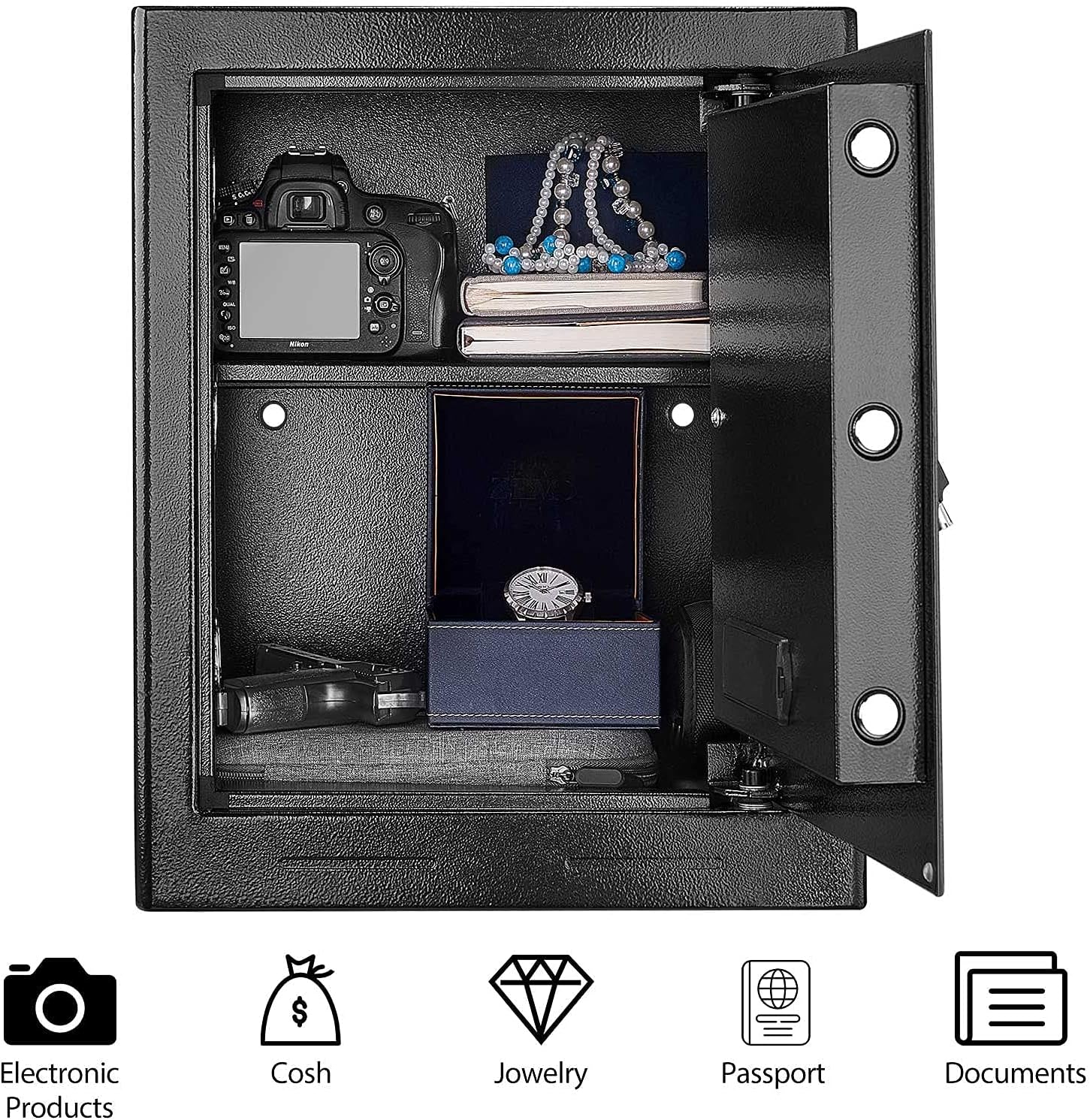 Fireproof Waterproof Digital Safe Box with Keypad Lock M45361