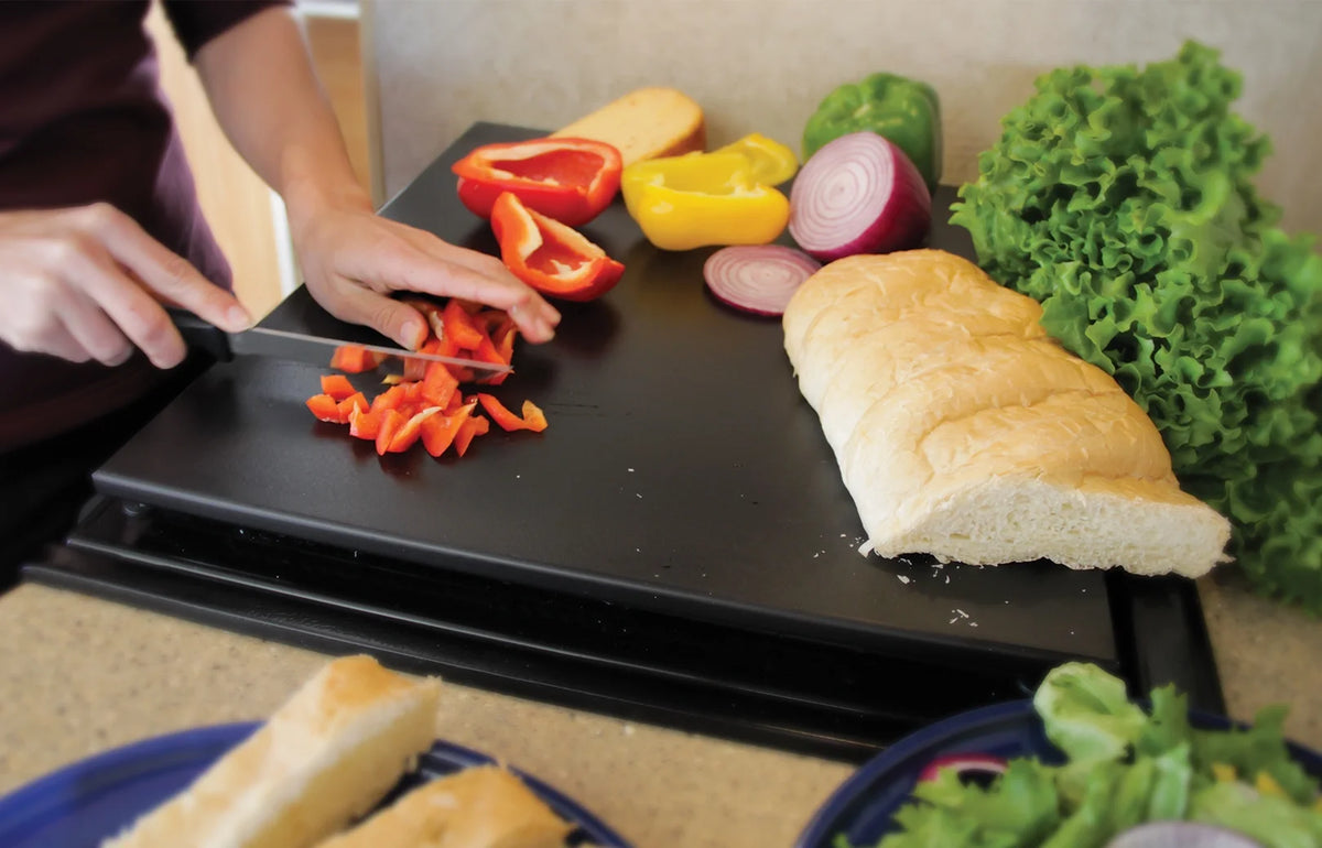 Black Stove Topper and Cutting Board U480