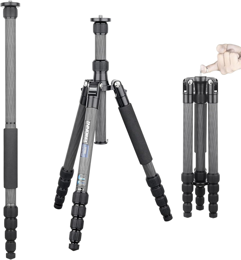 Carbon Fiber Travel Tripod Monopod with 36mm Panoramic Ball Head and Carrying Case B41580