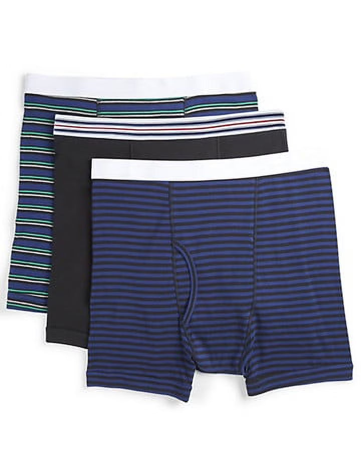 Navy Stripe Big and Tall Boxer Briefs, Pack of 3 T106327