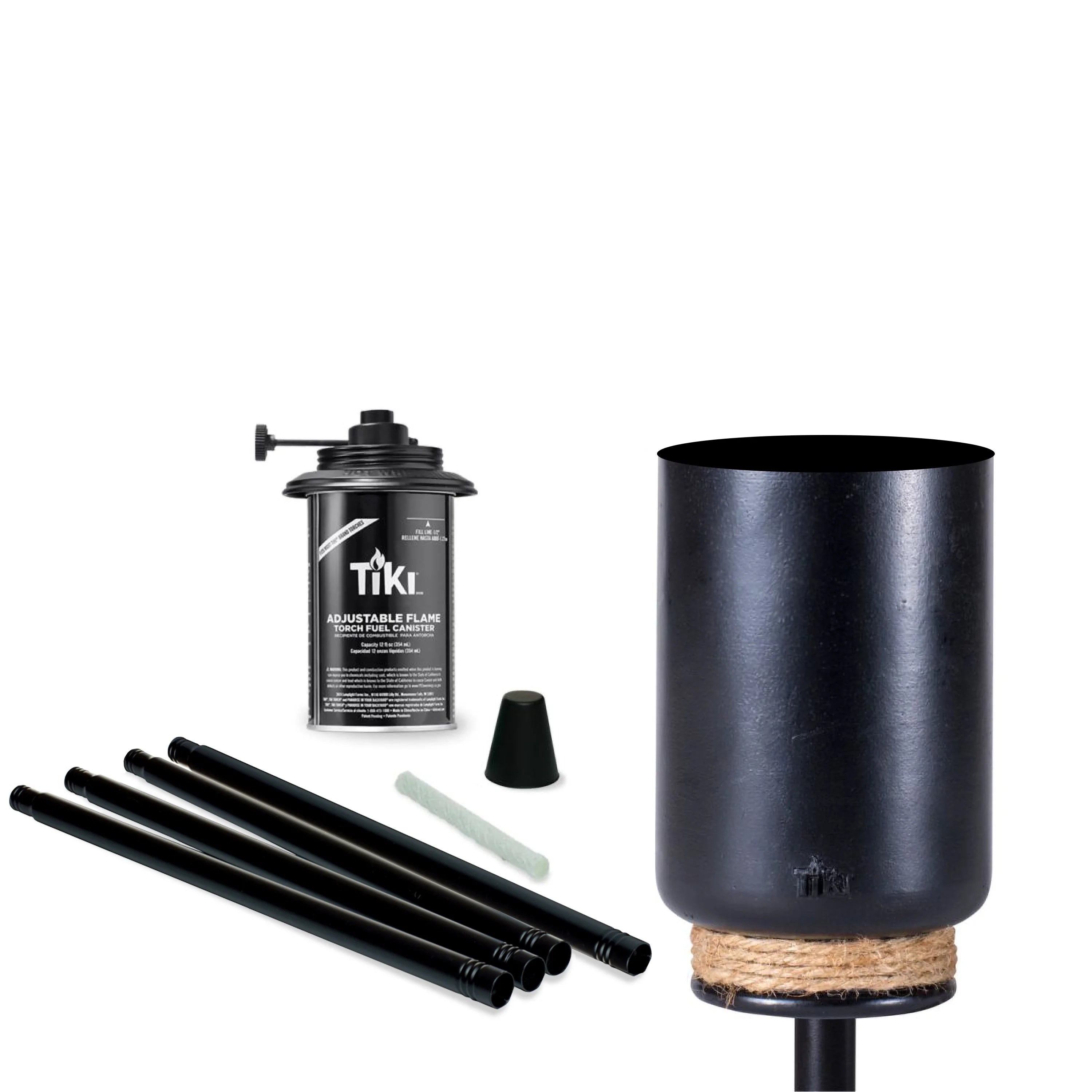 Adjustable Flame 65" TIKI Torch Resin Black F659