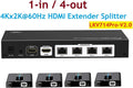 1x4 HDMI POE Extender Splitter Converter with HDMI Loop-Out Over CAT6/6a/7 L7496