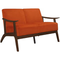 Orange Velvet Loveseat A960437