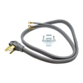 5ft 3 Prong Power Cord with Open End Range Connectors and 3 Copper Wires - 50 Amp Rated Power Cord - 60” Gray Z1753