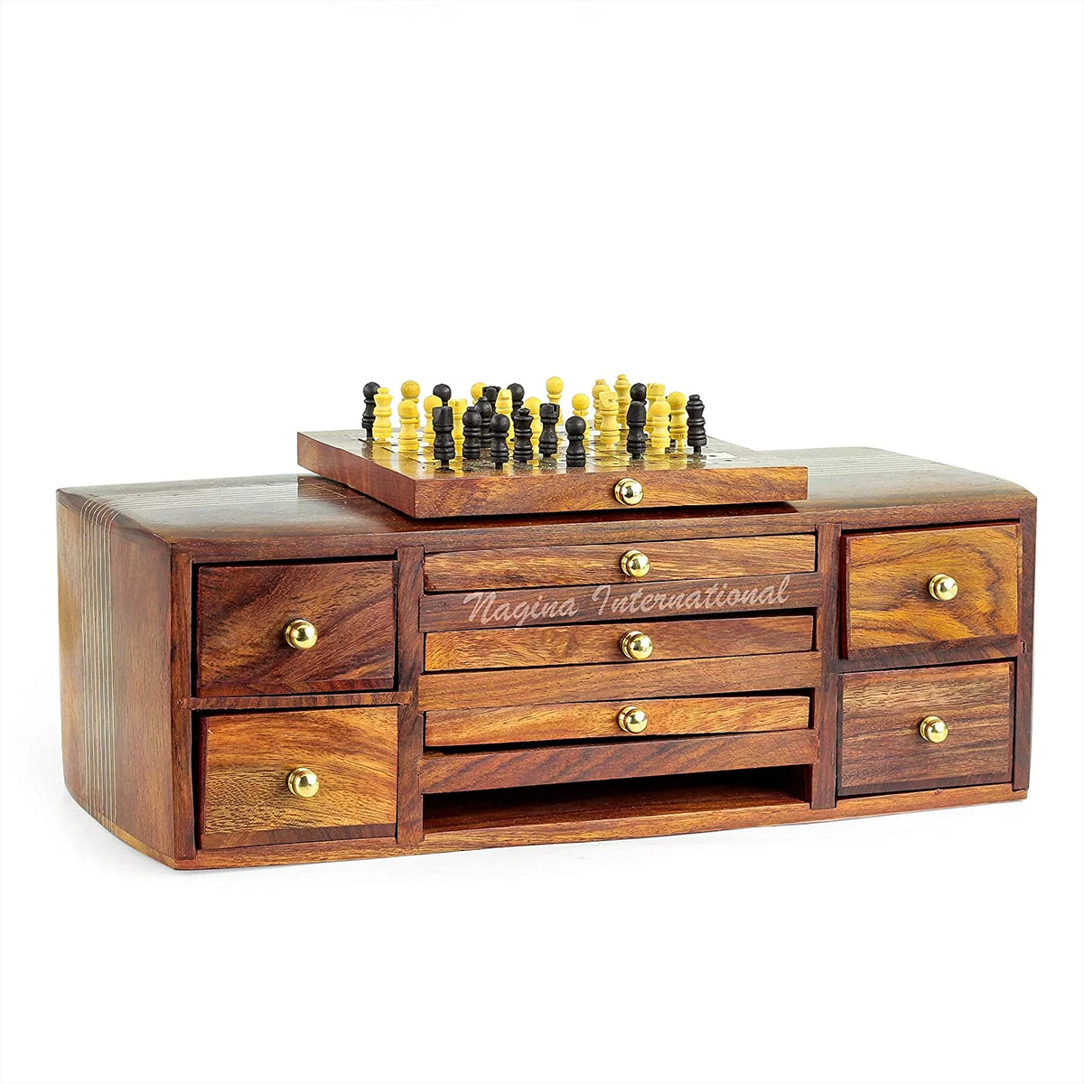 4 in 1 Multi Games Wooden Box E778597