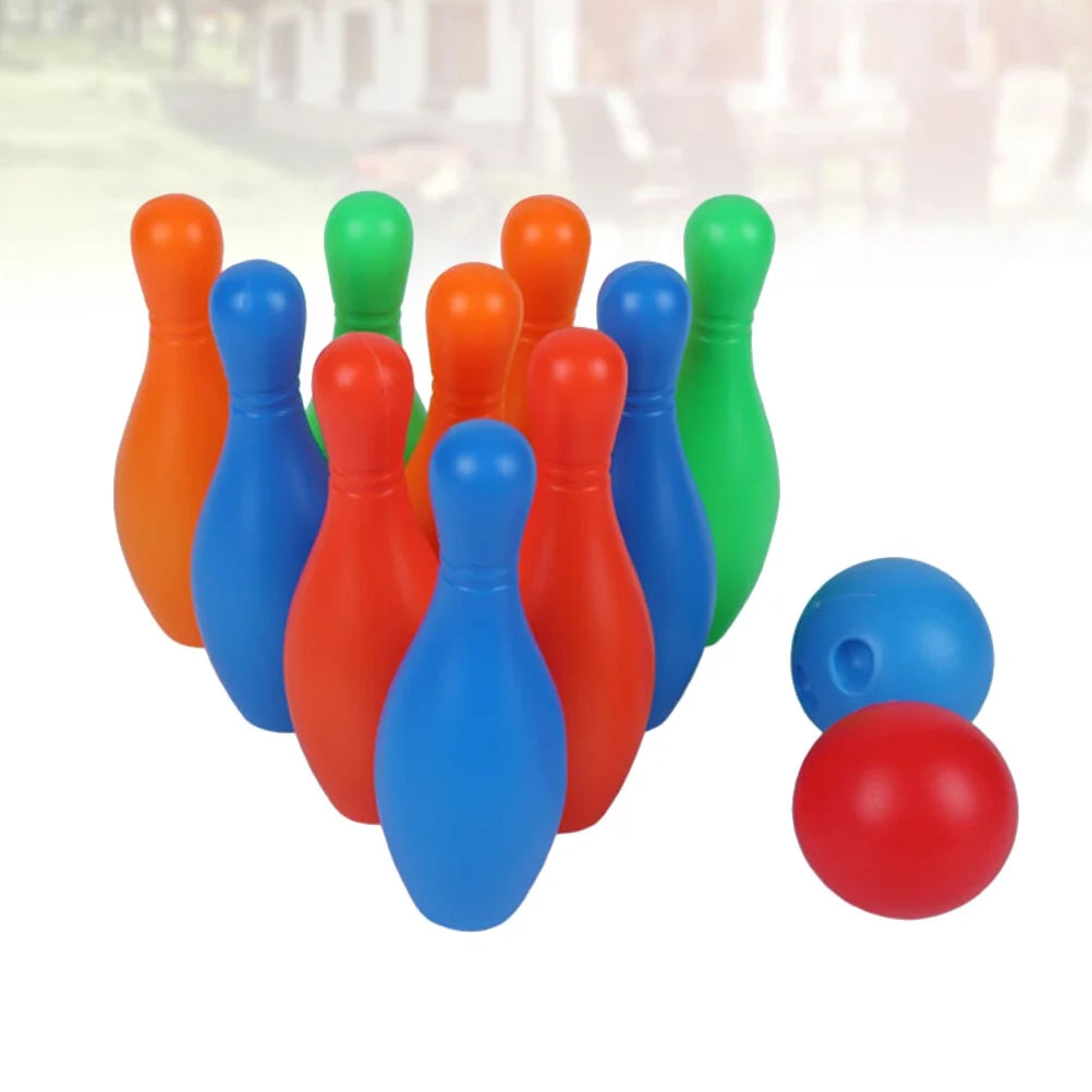 Bowling Set Kids Game Toys Indoor Ball Outdoor Plastic Party Skittle Games Sports Pin Balls Play M757178