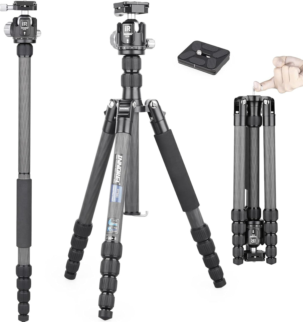 Carbon Fiber Travel Tripod Monopod with 36mm Panoramic Ball Head and Carrying Case B41580