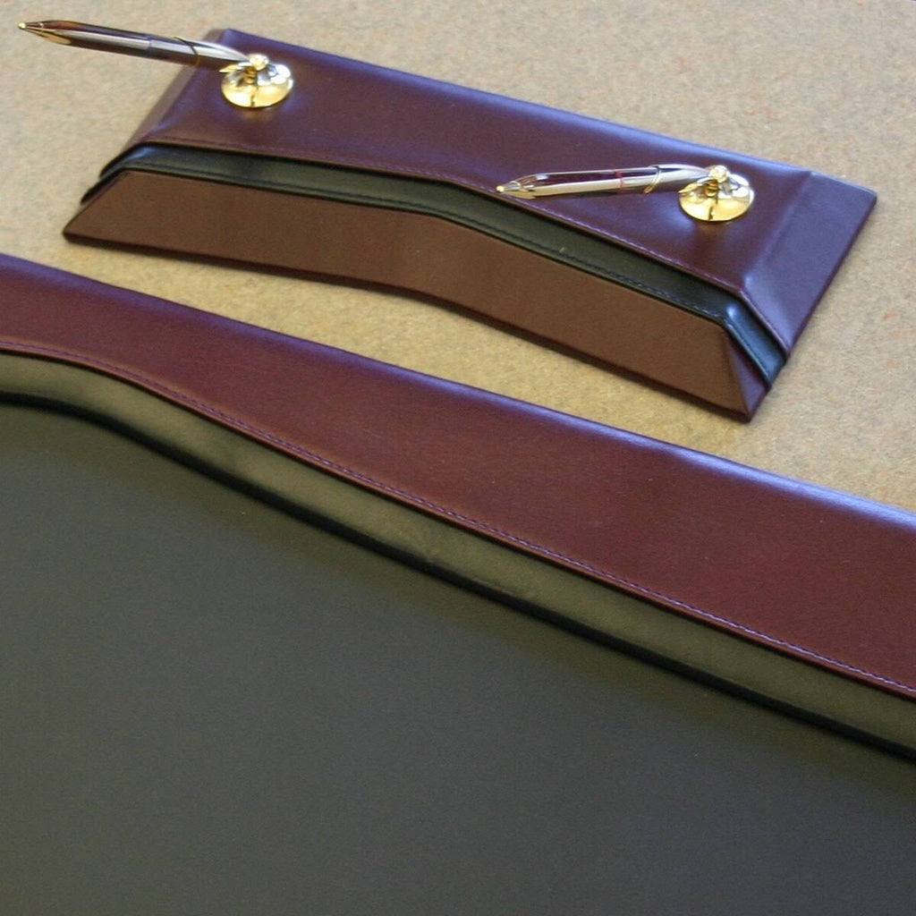Burgundy Leather Double Pen Stand R225