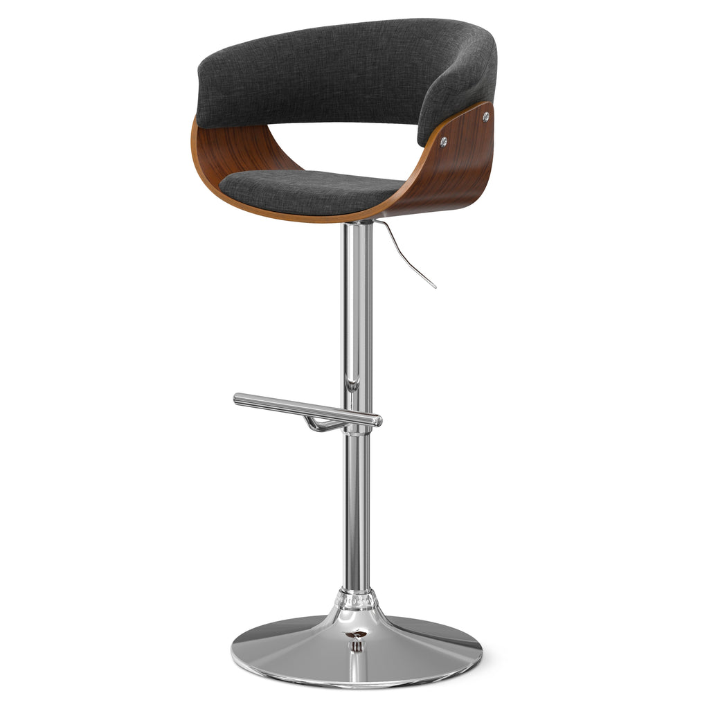 Charcoal Grey Adjustable Swivel Bar Stool N767742