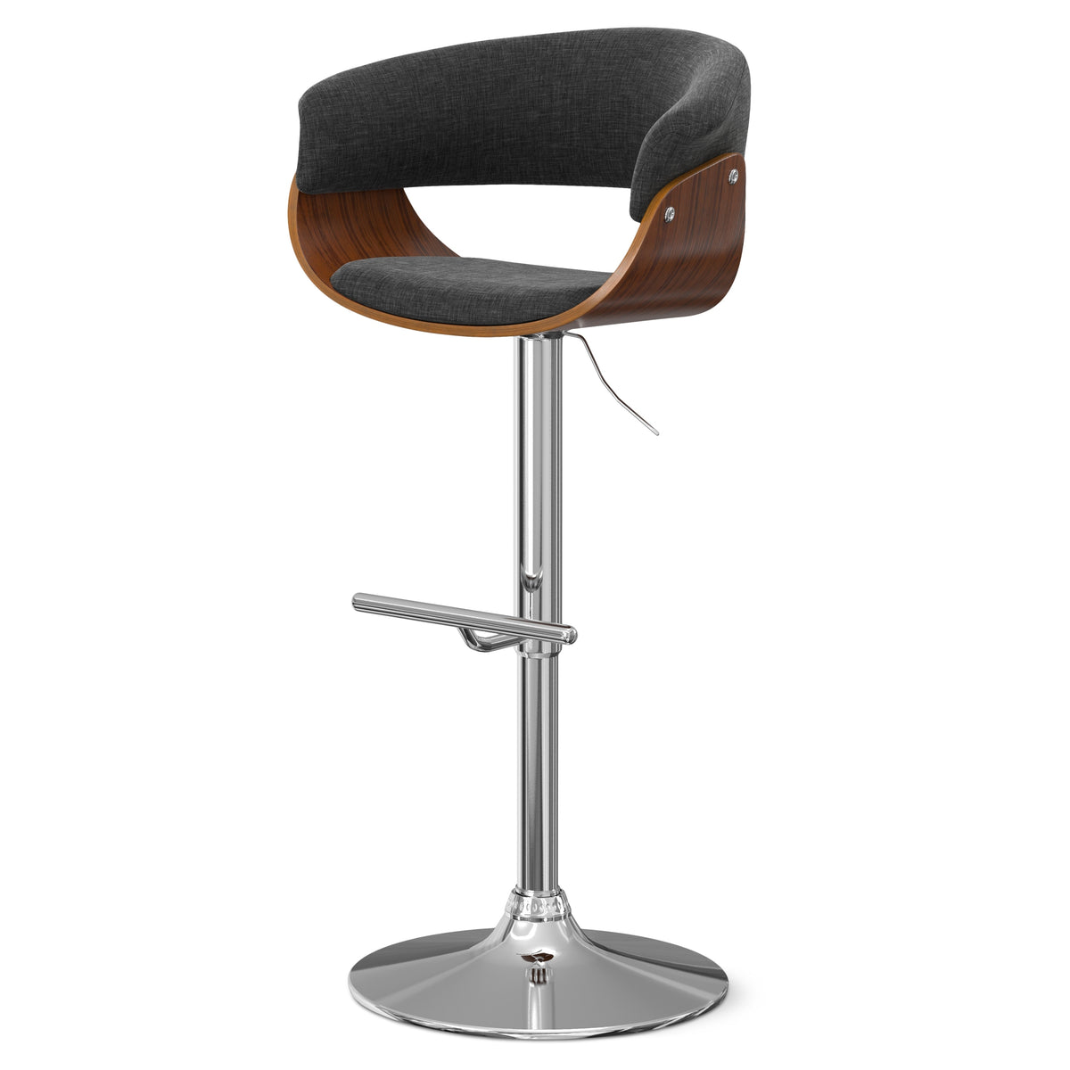 Charcoal Grey Adjustable Swivel Bar Stool N767742