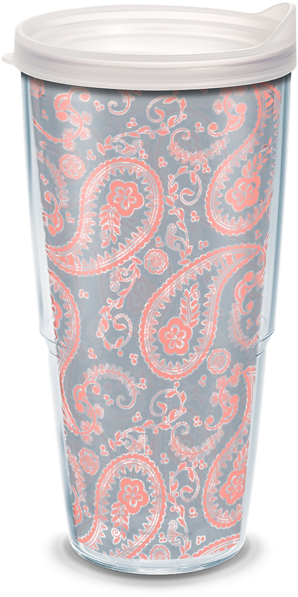 Double Walled Insulated Tumbler Travel Cup, 24oz, Clear S310